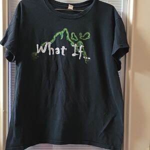 Anvil Black and Green 'What If' Kids T-Shirt